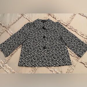 Elementz/Women’s  vintage 3/4 sleeve, black&white jacket, S